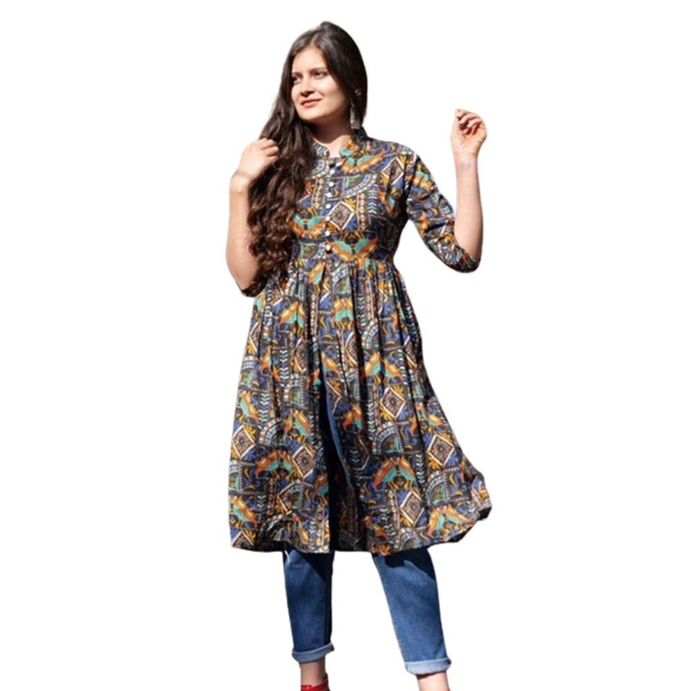 O Madam Crepe Printed Kurti (1)