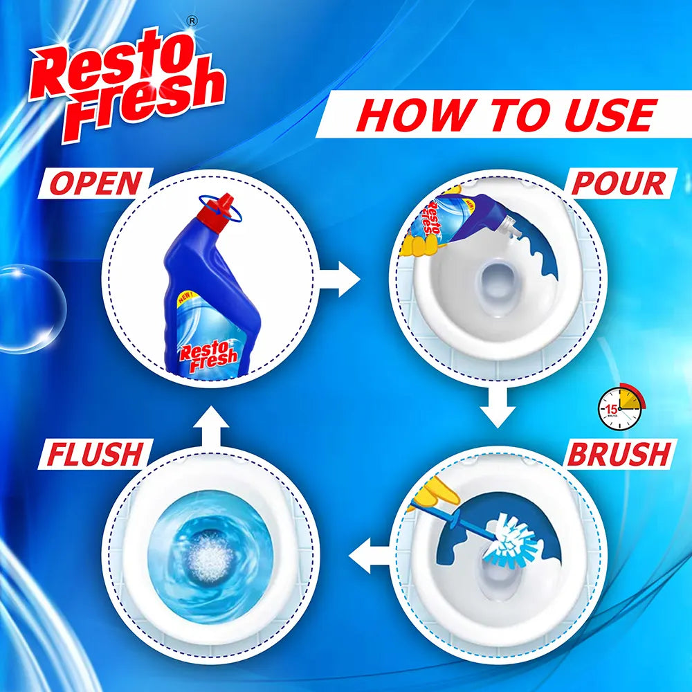 PACK OF 24 Restofresh Toilet Cleaner-500 ml-3