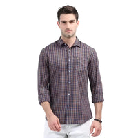 PNP GROUP Men Slim Fit Checkered Casual Shirt B-O-1