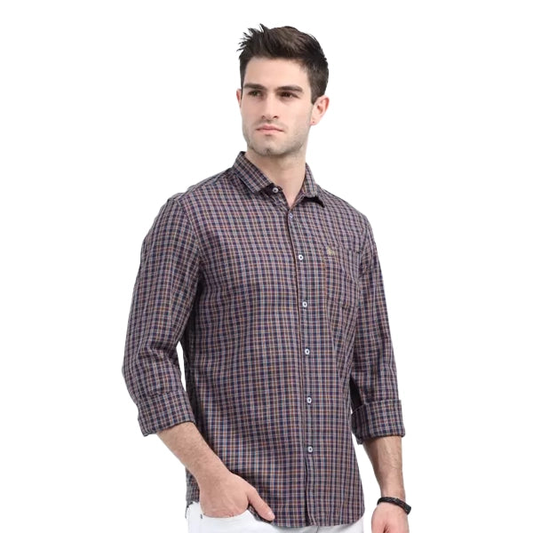 PNP GROUP Men Slim Fit Checkered Casual Shirt B-O-3