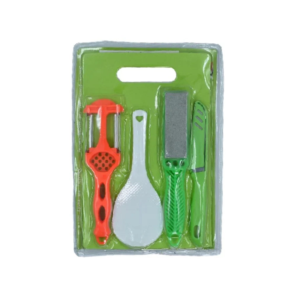 Plastic Chopping Board With Knife Set-3