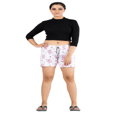 Powermerc Quirky Printed Shorts for Women PF 2