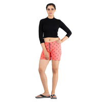 Powermerc Quirky Printed Shorts for Women -Teal-1