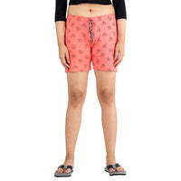 Powermerc Quirky Printed Shorts for Women -Teal-3