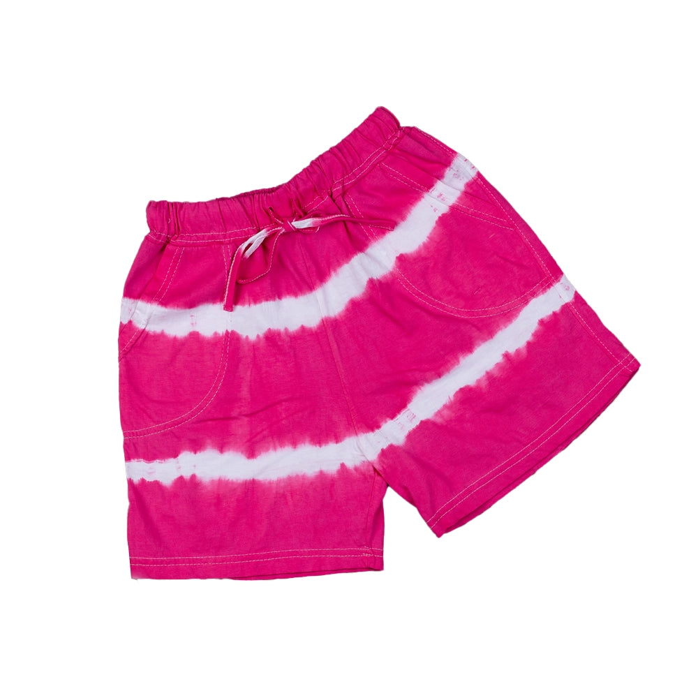 Powermerc TIE_DYE Cotton Shorts for Women-Pink