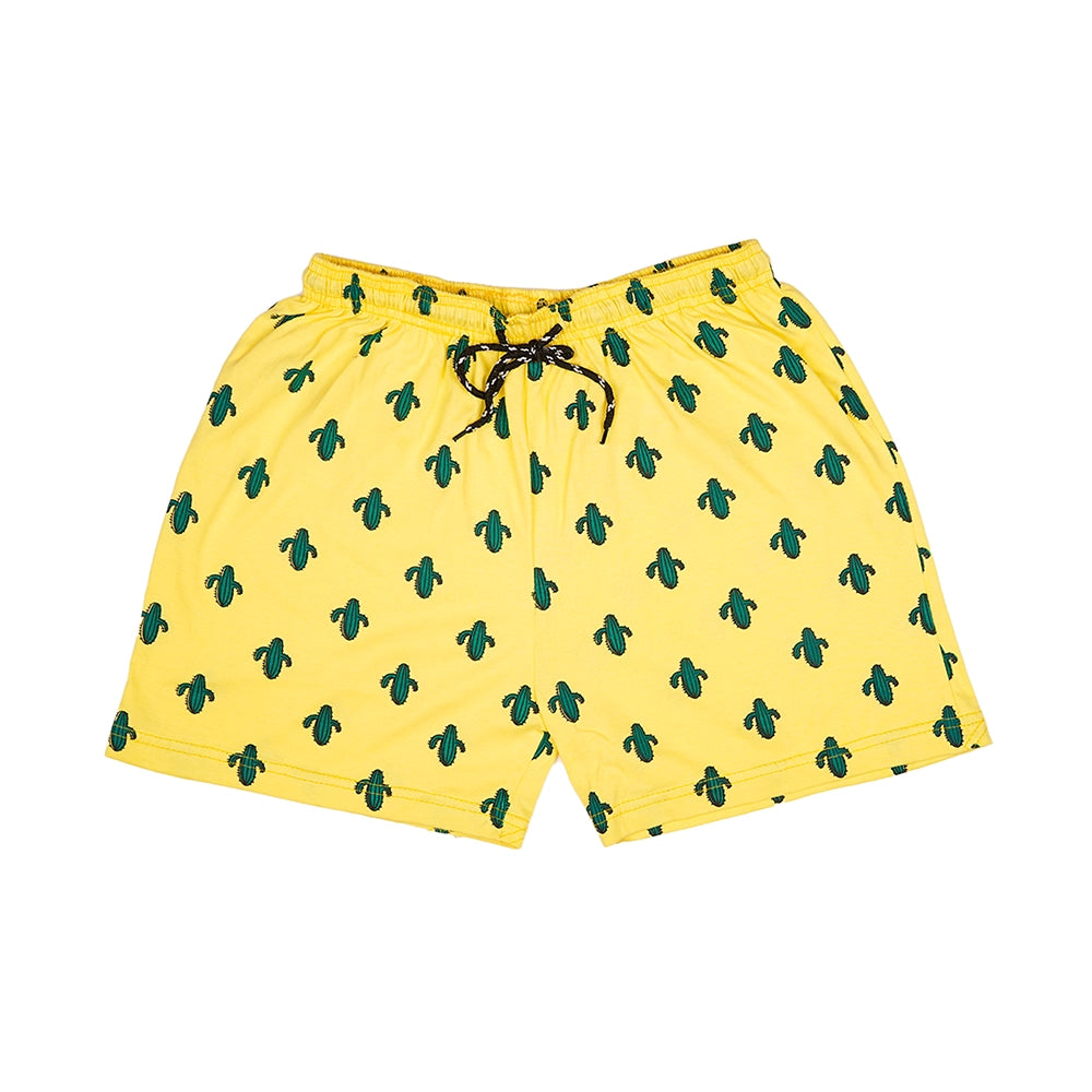 Powermerc all over Dessert Printed Shorts for Women -Yellow Cactus