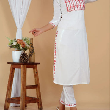 Rayon Kurti Pant Set - 2