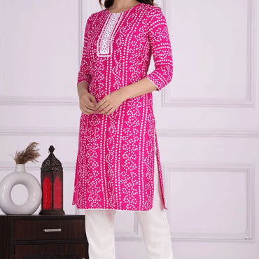 Rayon Kurti for women Pink 1