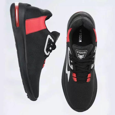 Running Shoes For Mens (Black, Red)-2