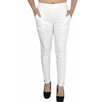 SF Ankle Length Ethnic Wear Legging (White, Solid)webp (1)