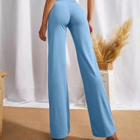 SF-Women Slim Fit Light Blue Lycra Blend Trousers (2)