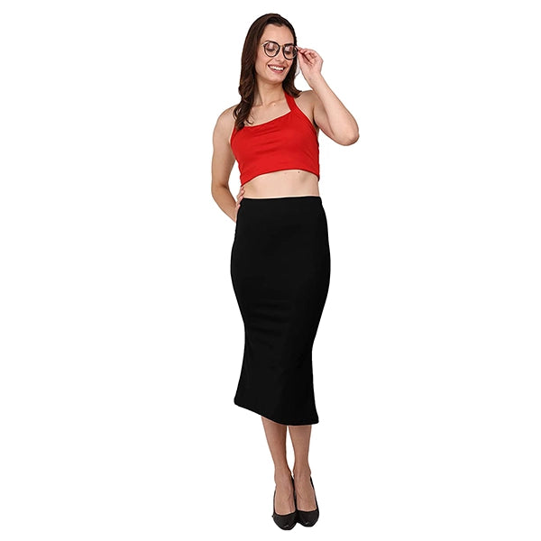 SF-Women's Solid Lycra Stretchable Midi Pencil Skirt (1)