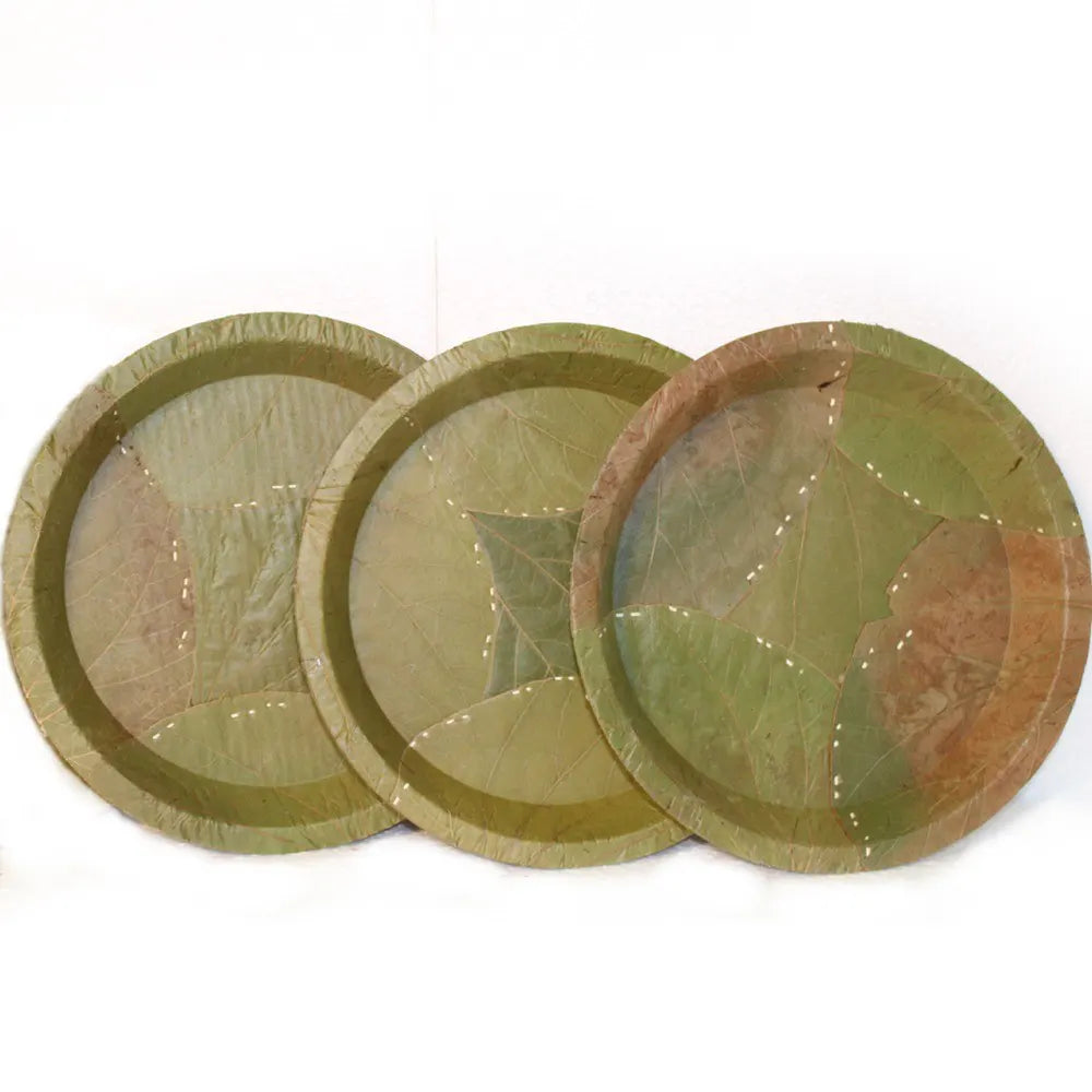 SIALI LEAF MADE PAPER PLATE (12 inch - (PACK OF 100)- 1