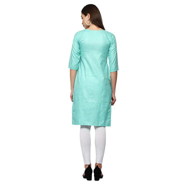 SUSHIL APPARELS STRAIGHT METERNITY KURTI (AQUA)-2