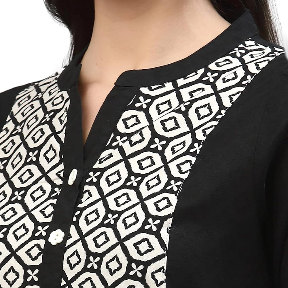 Self Dobby Yoke Design Kurta-3