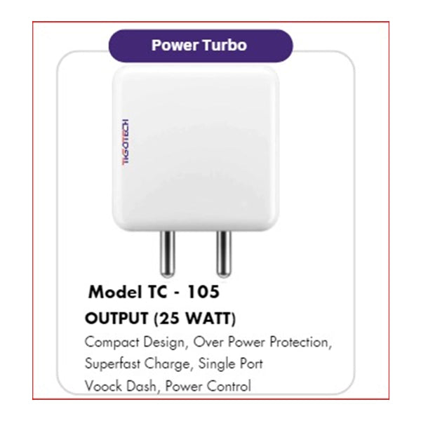 TURBO POWER OUTPUT 25 WATT,Compact Design,Over Power Protection-2