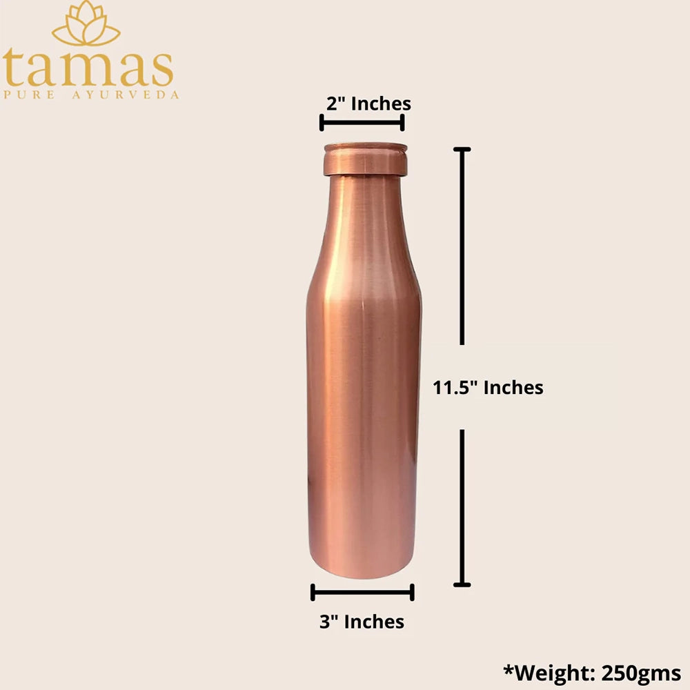 Tamas Pure Ayurveda BMC Copper Water Bottle- 950ml (Pack of 3)