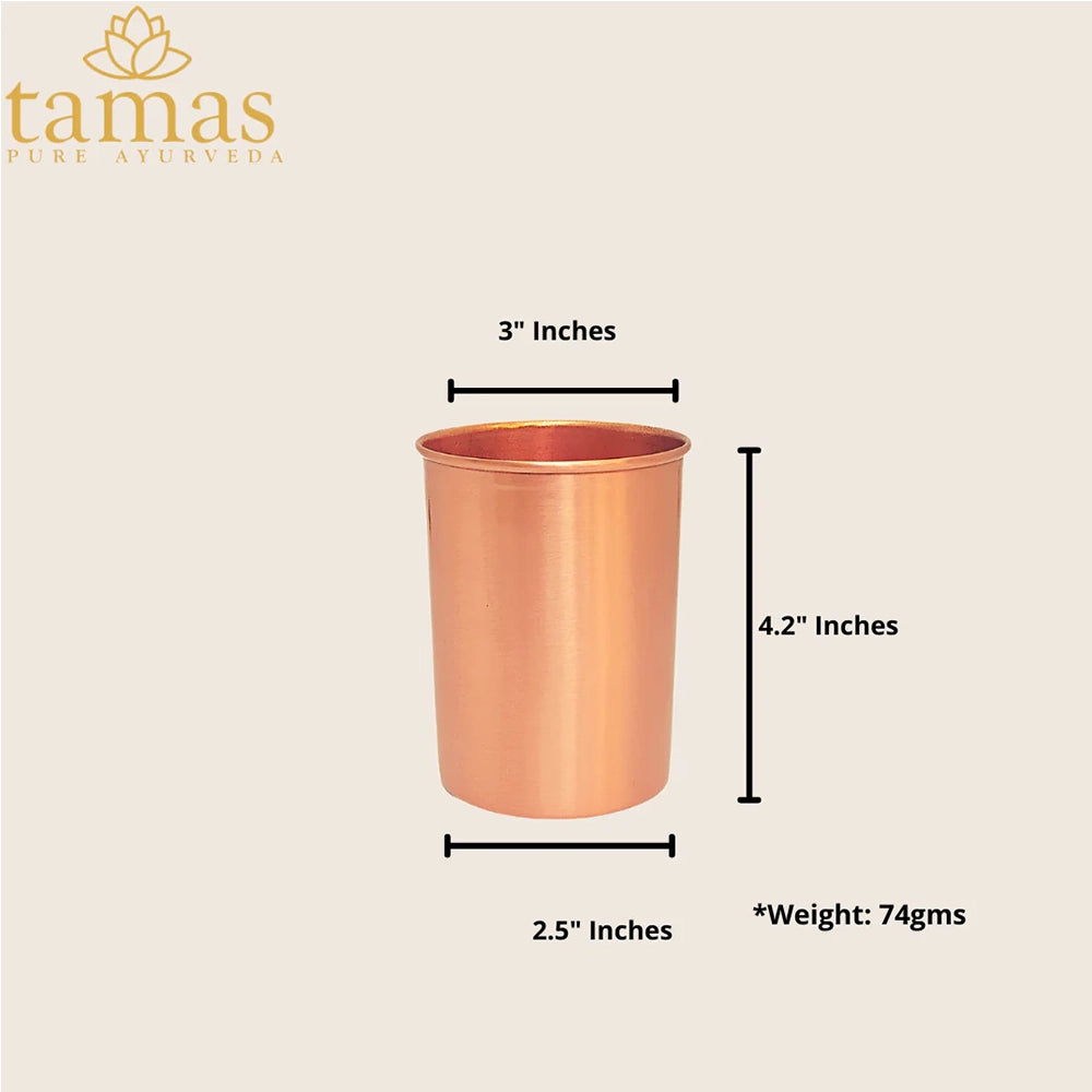 Tamas Pure Ayurveda Small Glass Copper- 250ml-3