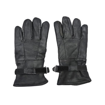 Blizz Leather Unisex Winter Leather Gloves, Driving Gloves Set- Black (Pack of 3)