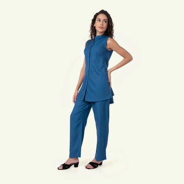 Urban suburban coord set For Women-Blue-3