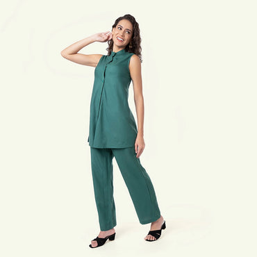 Urban suburban coord set For Women Green-2