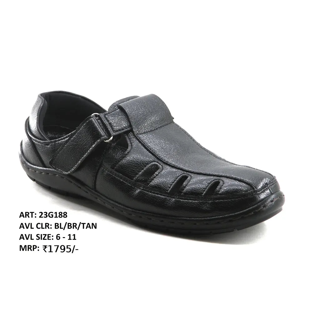 Valmax Mens Slip-On Sandals Black