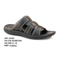 Valmax Mens chappal and sandal Black -1