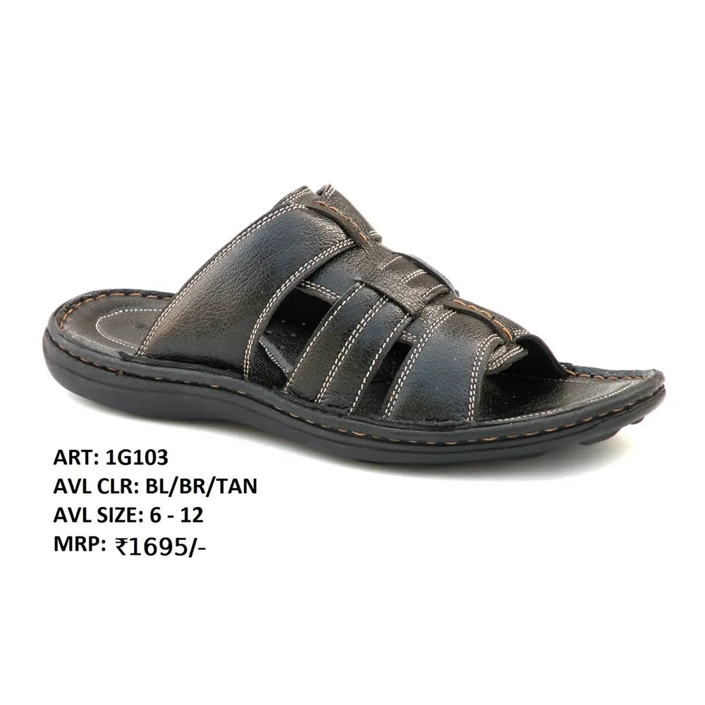 Valmax Mens chappal and sandal Black