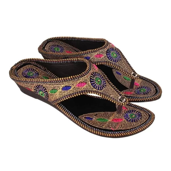 Women Multicolor Wedges Sandal (1)