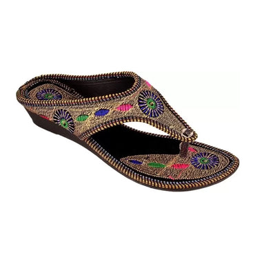 Women Multicolor Wedges Sandal (1)