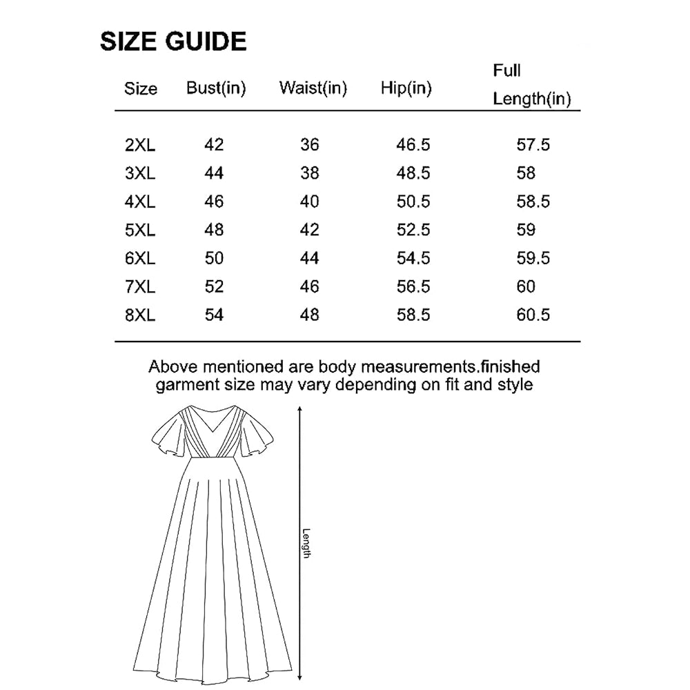 Women Western Gown Plus Size Stylish Butterfly Sleeve Dress-4