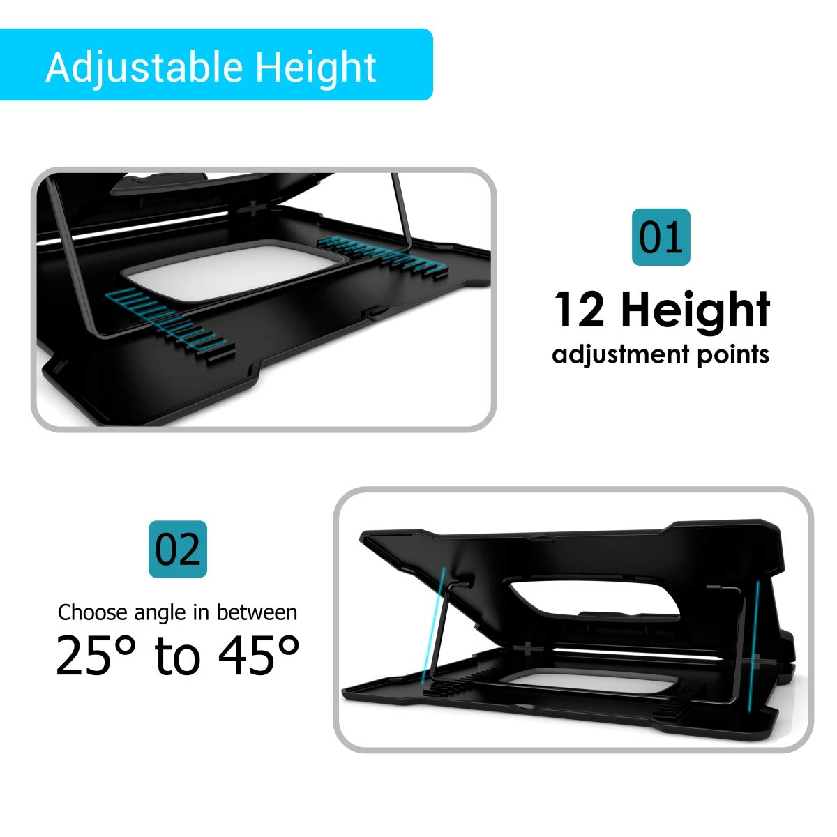 portronics my buddy hexa iii portable laptop stand